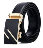 Zacharias MenS Faux Leather Belt Autolock Buckle Ds5312 (Golden Black; Free Size)