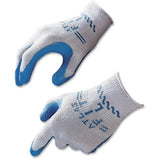 Best Manufacturing Company Safety Gloves, Natural Rubber, Large, Blue/Gray