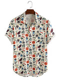 LookMark Men's Cotton Blend Casual Beach Wear Shirts | Stylish Printed Shirts for Men | Comfortable Summer Wear | Party Vacation & Daily Casuals (Pack of 2) (Printed Shirt ADAM Black-Veg-L),Black-Beige