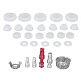 Valve Gasket Set, Universal Silicone Sealing Gasket Rings Anti Clogging Bracket and Pad for Pressure Cookers Replacement Parts