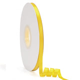 3/8 x 50Yds Yellow Double Faced Satin Ribbon,High Density Solid Color Ribbon,Great for Crafts,Gift Wrapping,Sewing,Wedding&Chris
