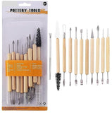 ART RANGER 11 Pcs Ceramic Wooden Handle Professional Tools Kit for Clay Pottery, Sculpting, Scraping, Cutting, Fine Detailing, S