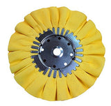 Renegade Products Buffing Wheel 10 Dia X 5/8 Arbor 16 Ply Yellow Treat for Polishing Aluminum and Stainless
