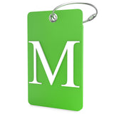 Luggage Tag Initial - Fully Bendable Tag w/Stainless Steel Loop (Letter M)