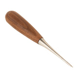 ZLKSKER Walnut Wooden Handle Awl for Leather Art Drilling Positioning Hole Enlargement, Handmade DIY Tool, Pack of 1