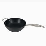Prabha Wok Fry 2.8 Litre | Black Eisen Cast Iron FryWok 26cm | FryPan Nonstick/Induction & Gas | Electric & Ceramic | Wok for Ch