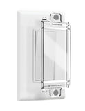 Magnetic Light Switch Guards, ILIVABLE Light Switch and Outlet Cover for Flat Modern Switches, Not Child Proof (Clear, 2 Pack)