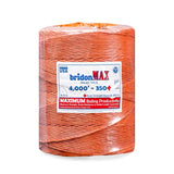 Bridon Max Orange Hay Baling Twine, 350 Pound Knot Strength and 4,000 Foot Length, Single Spool, Crop Baling, Christmas Tree wra