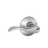 SCHLAGE F51A ACC 626 Accent Keyed Lever, Satin Chrome
