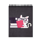 Vprint Black Booknerd Spiral Wiro Unruled Blank Pages Notebook Diary Journal Drawing Book Potrait A4 (Size 8X11)
