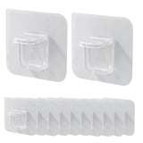 Kyuionty 12PCS No Drill Shelf Support Pegs, Adhesive Shelf Bracket Nail-Free Plastic Shelf Clips for Kitchen Cabinet Book Shelve