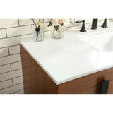 Elegant Decor Indoor Modern Under Sink Bathroom Fixtures Storage Organizer Cabinet 72 Inch Double Bathroom Vanity - Black