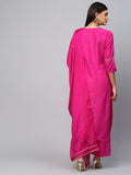 Gosriki Women'S Cotton Blend Straight Embroidered Kurta With Pant & Dupatta (Mahuni Pink_Xxl-Go_Pink_Xx-Large),Pink,2,B0B7X1WHX6