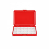 HEAVENGLOW Refillable 24Grid Paint Palette Portable Empty Watercolor Box Compact Watercolor Pan Case Snap Lid for Artists, Stud
