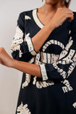 Anni Designer Women'S Cotton Blend Straight Printed Kurta With Pant (Lanka-Black-Ns_S_Black_Small),Black,S,,,
