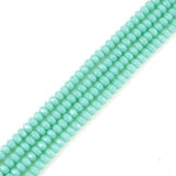 Adabele 13.5 Inch Natural Amazonite Green Quartz Healing Gemstone 4mm Small Faceted Rondelle Loose Beads Gem Stone Spacer (113-1