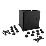 Ozco Ironwood 10x10 Post Base Kit, Includes 1 Post Base Plate, 4 Decorative Plates, 16 Hex Cap Nuts, OWT Timber Screws, Galvaniz