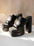 Shoetopia Stylish Solid Black Block Heels For Women & Girls /Uk2,Black,4,B0BZPVSFYP
