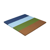 ECR4Kids SoftZone 4-Section Rainbow Runway Activity Mat, Folding Playmat, Earthtone