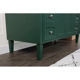Elegant Decor Park Avenue 48 Metal Mdf Marble Single Bathroom Vanity In Green
