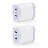 Type C Charger Fast Charging, 25W Dual Port USB C Box Wall Charger Power Brick for Samsung Galaxy S24/S24 Ultra/S24+/S23/S22/S21