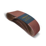 POWERTEC 6 x 48 Inch Sanding Belts, 10PK, 80 Grit Aluminum Oxide Belt Sander Sanding Belt for Bench Belt Sander, Wood & Paint Sa