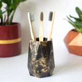 Dwell dapper Ceramic | Toothbrush Holder | Made Of Concrete | Hand Crafted | Multi Purpose Pen Or Pencil Holder, Desktop Organis