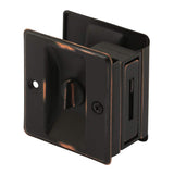 PrimeLine N 7319 Pocket Door Privacy Lock with Pull Replace Old or Damaged Pocket Door Locks Quickly and Easily Classic Bro