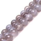 4mm Natural Gray Agate Beads Round Gemstone Loose Beads for Jewelry Making (88-95pcs/strand)