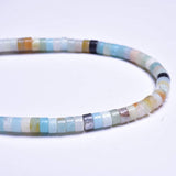 Asingeloo Genuine Flash Labradorite 2x4mm Heishi Gemstone Loose Beads 15 inch Jewelry Supply Bracelet Necklace Full Strand (Amaz