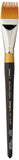 KINGART Premium Original Gold 9120-1 RAKE Series Artist Brush, Golden Taklon Synthetic Hair, Short Handle, for Acrylic, Watercol