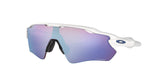 Oakley Mens OO9208 Radar EV Path Rectangular Sunglasses, Polished White/Prizm Snow Sapphire Iridium, 38 mm