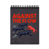 Vprint Against The Flow Spiral Wiro Unruled Blank Pages Notebook Diary Journal Drawing Book Potrait A4 (Size 8X11)