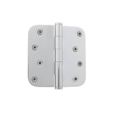 Grandeur Hardware 819979 4 Button Tip Residential Hinge with 5/8 Radius Corners in Bright Chrome, 4 x 4