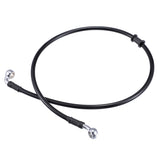 X AUTOHAUX 80cm AN3 M10 Car Hydraulic Brake Line Oil Hose Pipe Fitting 28 90 Stainless Steel for Car Motorcycle Dirt Racing Bike