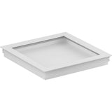 Square Collection 6 Clear Glass Square Cylinder Lens Cover for P5644 Square White