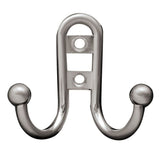 BRAINERD B46115JSNC Double Robe Hook with Ball End, Satin Nickel