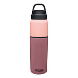 Camelbak Products MultiBev Water Bottle & Travel Cup - Vacuum Insulated Stainless Steel - Terracotta Rose/Camellia Pink - 22oz b
