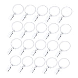 LIFKOME 20Pcs Rustproof Shower Curtain Hooks Iron Rings for Easy Glide for Bathrooms and Dressing Areas White Hangers