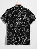 Leriya Fashion Men's Shirt || Rayon Multi Printed Shirts for Men || Short Sleeves Shirt for Boys || Summer Shirts for Men || Office Shirt for Men || Beach Shirts for Men (X-Large Black),Black