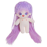 niannyyhouse 20cm Plush Doll Long Hair Girl Humanoid Stuffed Body no Attribute 8 Normal Body Dress Up Gifts (a-49-with Skeleton)