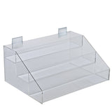 Azar 326045 16Inch Wide ThreeTier Acrylic Step Display