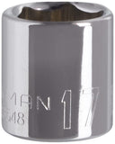 CRAFTSMAN Shallow Socket, Metric, 3/8-Inch Drive, 17mm, 6-Point (CMMT43548)