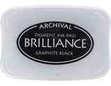 Tsukineko Brilliance Pigment InkpadMatte, Graphite Black