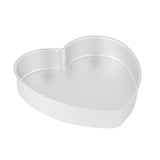 Restaurantware-Met Lux 10 x 10 x 2 Inch Straight-Sided Baking Tins, 12 Heart Shaped Cake Pans - Oven-Ready, Freezable, Anodized