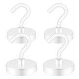Neosmuk Magnetic Hooks Heavy Duty, Strong Magnet with Hook for Fridge, Super Neodymium Extra Strength Industrial Hooks for Hangi