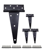 QCAA Stainless Steel Extra Heavy Tee Hinge, 10, Black, 4 Pack, Made in Taiwan