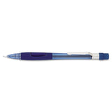 Pentel PD347TC Quicker Clicker Mechanical Pencil, 0.7 mm, Transparent Blue Barrel