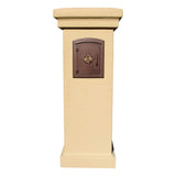 Qualarc MAN-STUCOL-BT Manchester Stucco Column for Mailbox in Tan Color