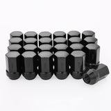 Lichamp 24pcs OEM Lug Nuts M14x1.5 Black Original Factory Cone Seat Style M14x1.5 Lugnuts Partial Compatible with 2015-2021 Ford